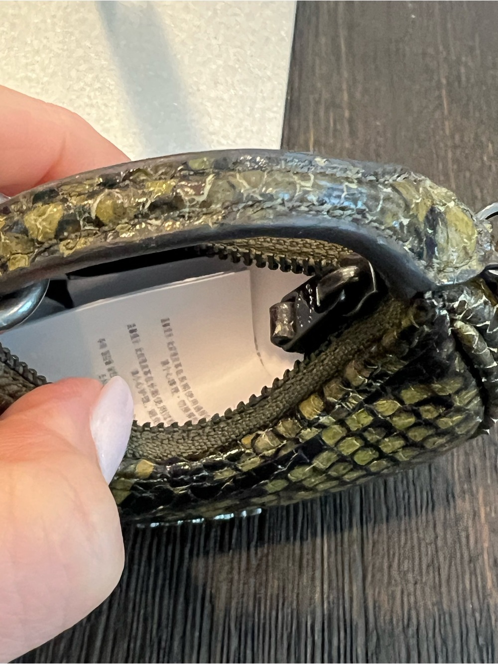 NWT Coach Mini Carmen Bag Charm Snakeprint/Gunmetal - Picture 8 of 8